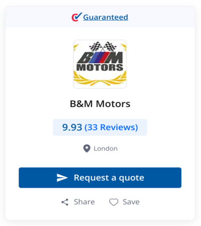 CheckATrade High Rating for B&M Motors